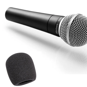 Directional handheld Microphone with optional black wind muff